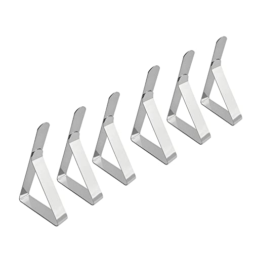 MMSSY 6 pack Clips de Mantel, Ajuste Pinza de Mesa de Picnic de Acero Inoxidable Flexible, clip de fijación para mantel para el Hogar, Fiestas, Restaurante, Bodas, Buffets, Cenas Cover