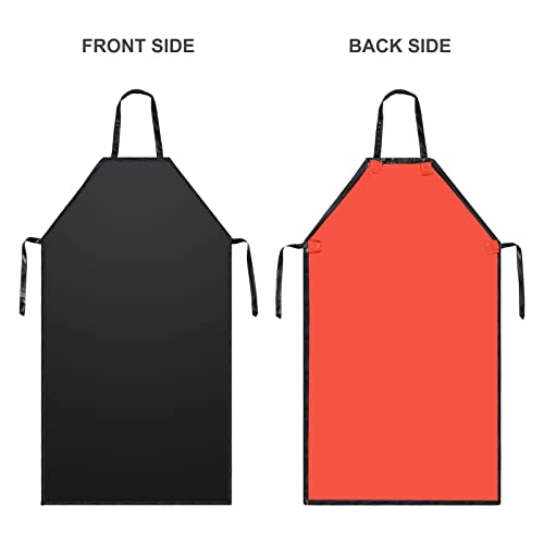 Kichvoe Waterproof Heavy Duty Apron Kitchen Cleaning Unisex Adjustable Style, Black, 110cm*64cm*1cm - Image 4