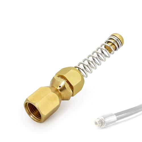 Boquilla de limpieza de tuberías giratoria para Karcher - Boquilla de alta presión para limpieza de tuberías, boquilla de alta presión para coronas/Nilfisk, etc., boquilla en espiral con muelle