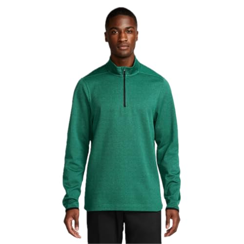 Nike Pulôver masculino Golf ThermaASCGVictory com zíper 1/4, Neptuno, verde/preto, Small