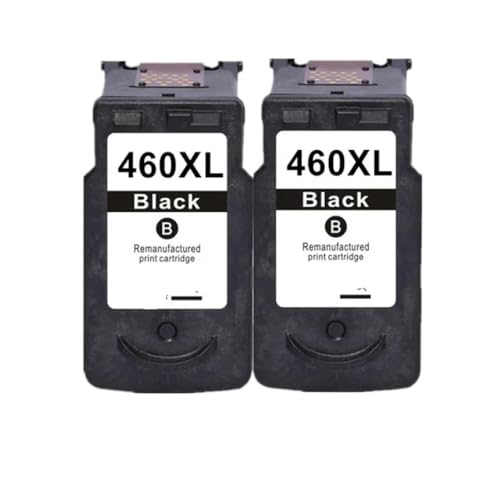 AXRMLVRD Cartucho de Tinta remanufacturado PG 460 CL 461 PG460 CL461 460XL 461XL Compatible con Impresora TS5340 TS7440(2PACK BK)