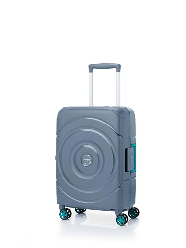 Image of American Tourister Medium Polypropylene (PP) Amt Hard Circurity 68Cm TSA Az.Gry 3 Point TSA Lock 8 Spinner Wheel Luggage /Trolley Bag Complete Lining and Contrast Components,Grey