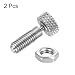 HARFINGTON 2pcs Spring Plunger M5x0.8 Thread Size Pin Dia.2.5mm Retractable Quick Release Pins Stainless Steel Non-Locking Index Plunger for Industrial Equipment