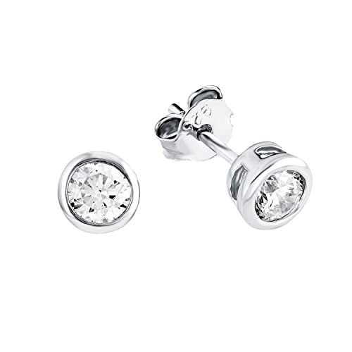 s. Oliver Ohrringe für Damen, Zirkonia / 925 Sterling Silber, Rhodiniert