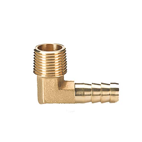 Zkenyao-Brass Connector Brass Hose Barb Fitting Elbow 6mm 8mm 10mm 12mm 16mm to 1/4 1/8 1/2 3/8