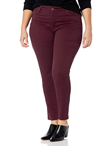 Jessica Simpson Women's Plus Size Adored Curvy High Rise Skinny Jean, Winetasting, 26 Regular