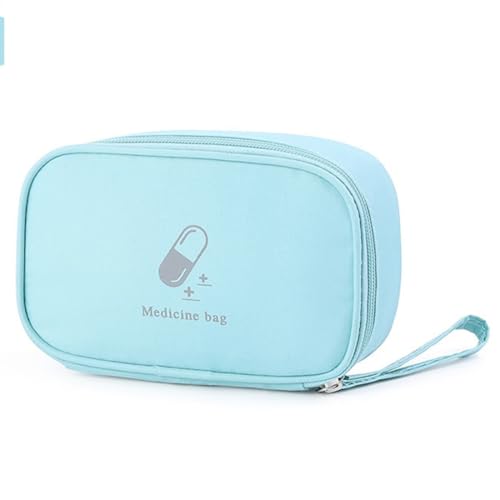 JEYORZY 1pcs Botiquin Viaje, Kit Primeros Auxilios, Botiquin Coche, Mini Vacío Botiquíns de Primero Auxilios, Bolsa de Medicina Portátil, Mini Kit Primeros Auxilio Viaje, Botiquins Pequeño, Azul