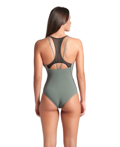 ARENA Women's Feel Mesh Panel Power Back Athletic One Piece Swimsuit2
