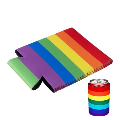 Mangas De Cerveza Aisladas - Arco iris Orgullo Can Cooler Sleeves | Fundas Portátiles Para Latas Arco en - | Accesorios LGBTQ Orgullo Gay Para Festivales, Camping