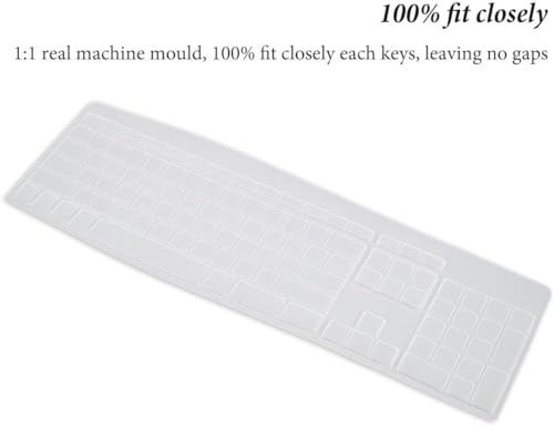 Image of iFyx Keyboard Cover Skin for Logitech MK850 MK875 & Logitech MK825 Wireless Keyboard Ultra Thin Protective Skin (Transparent)
