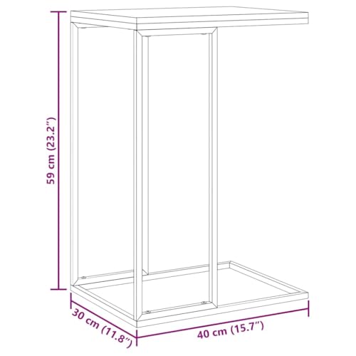 Table d'appoint noire design C stable pour petits espaces et salons - 3