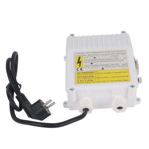 Pumpensteuerkasten Saugpumpensteuerung Haushalt Tiefbrunnenpumpe Tauchpumpe Externer Steuerkasten(0.75KW 25uf 8A 220V)