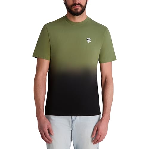 T-shirt Karl Lagerfeld homme fini les hauts déformés grâce au coton col rond de haute tenue