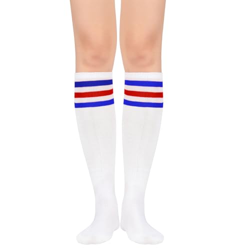 Image of Century Star Knee High Socks for Women Long Tube Socks with Stripes