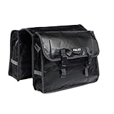 FALKX Tas Bisonyl zwart dubbel. afmeting: (2x) 39x9x30. Totaal inhoud: 20L