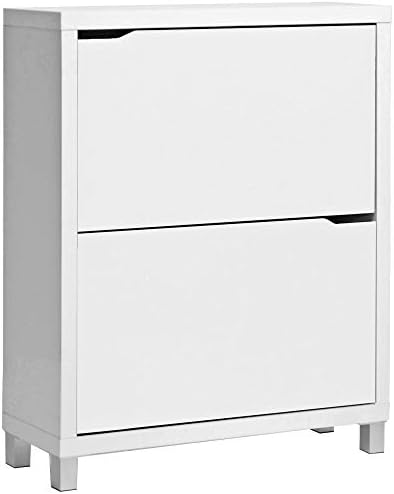 Baxton Studio Simms Shoe Cabinet, White