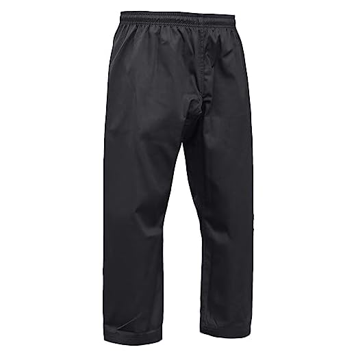 Farabi Sports Taekwondo Pantalones Negro Taekwondo Karate Pantalones (0000-100CM, Black)