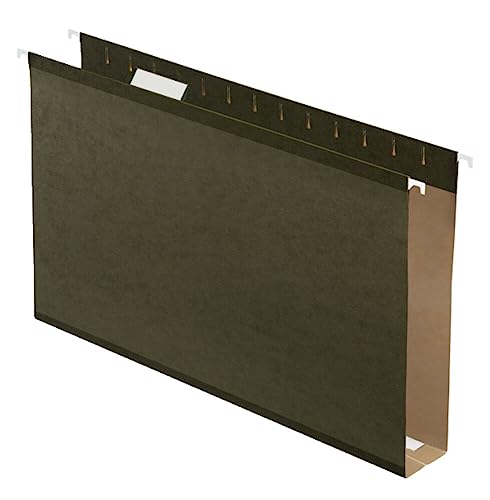 Pendaflex Extra Capacity Reinforced Hanging File Folders, 2", Legal Size, Standard Green, 1/5 Cut, 25/BX (4153x2) by Pendaflex - Used condition - US$11.84
