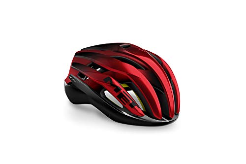MET Casco Trenta MIPS NEG/Rojo Metal.Mate Brillo T, Adultos Unisex, No definido, T.A