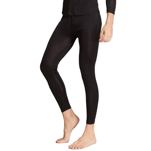 Men Silk Thermal Long Underwear Pants Long Johns Underwear Bottom Mulberry Knit Silk Cold Weather Base Layer Legging2