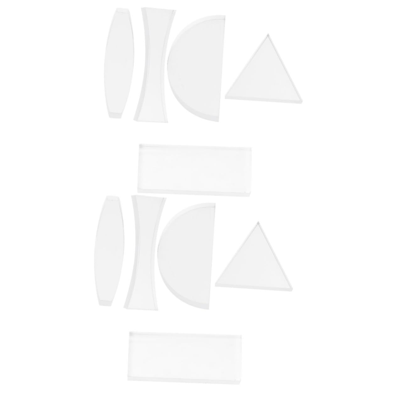 NAMOARLY 10 Pcs Optical Lens Concave Convex Lenses Lens Experiment Physical Experiment Lens Double Concave Lens Optical Lab Prism Optic Convex Concave Lens Basic Physics Lens Acrylic White