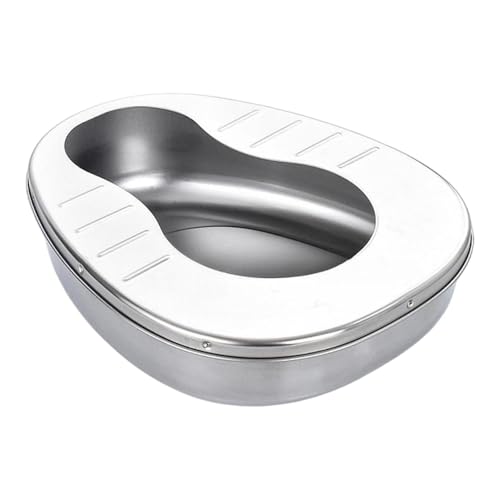 JAYIOLA Padella da letto WC con maniglia Pentola da camera riutilizzabile multiuso contenitore per pipì per uomini e donne legati al letto, Senza Copertura