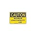 Caution Maximum Load Capacity fill in blank Sticker, 5