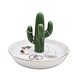 mono living cactus ring holder Bedroom decor for teen girls Jewelry holder Boho chic décor Cactus decor Crystal jewelry dish tray Ring holder for jewelry Jewelry holder ceramic Ring holder dish