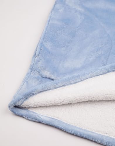 Disney Eeyore Womens Wearable Blanket Hoodie | Adults Blue Hooded Pullover with Donkey Character face | Ladies One Size Sherpa Lined Loungewear 3D Ears | Winnie The Pooh Friend Merchandise Gift - Image 5