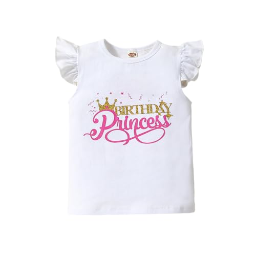 Toddler Baby Girls Birthday Princess Outfits T Shirt