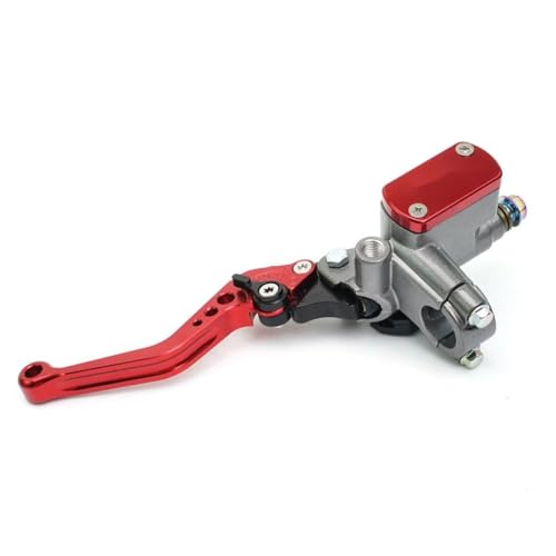 palanca de embrague Bomba de embrague hidráulica freno palanca cilindro para maestro motocicleta 22 mm(Left Red)