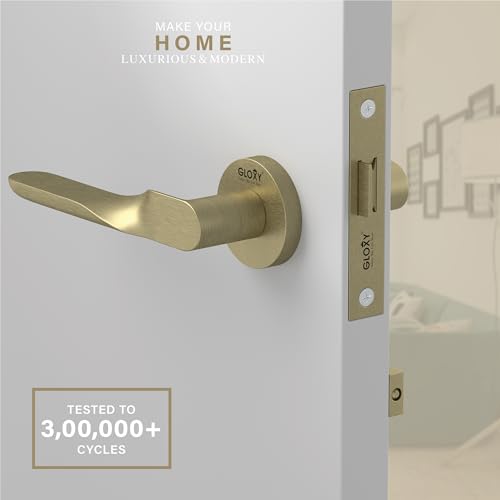 Image of GLOXY Mortise Tower Bolt for Bathroom Main Door Lock, Balcony Store Room Without Key Pull Handle Set with Brass Baby Latch for Balcony |Antique Finish (2 Years Warranty, Pack of 1)