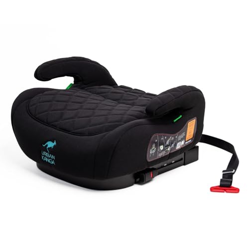 Urban Kanga Wombat Alzador Coche Niño Isofix Elevador 125-150 cm Group 3 (Negro acolchado)