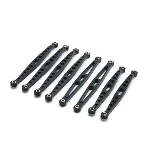 JYYTERD Piezas RC Compatible con ZP1001 ZP1002 ZP1003 ZP1004 ZP1005 ZP1008 1/10 RC Car Parts 8 Piezas De Metal para Barra De Acoplamiento De Suspensión De Chasis(Black)
