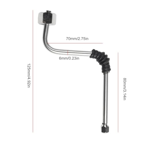 Tidevib Máquina de café espresso de repuesto de varita de vapor de 6 mm de diámetro con 1/4 pulgadas para ajuste de acero inoxidable para EC680 EC685 ECP36.31 ECP35.21 ECP35.31, 150 mm, plateado - imagen 9