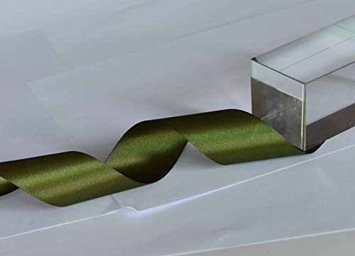 Ihkfilan Double Faced Satin Ribbon 1.5 Inch X 25 Yards Double Sided Solid Polyester Ribbon For Gift Wrapping Party Hair Braids Bow Baby Shower Decoration Floral Arrangement Craft Supplies, Moss #TOP2