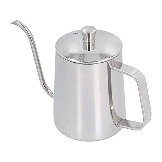 Kaffekanna, 600ml Pour Over Kettle Polerad för restaurang för hem för kontor