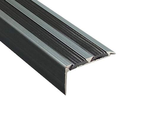 Stair Edge Nosing Trim - 900mm x 35mm x 19mm - Anti Slip Tread Strip - Nose Edging - Grey - Screw Down by Grandismo®
