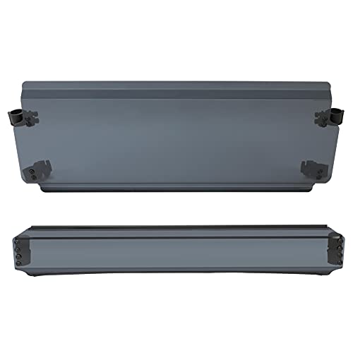 HECASA Full Smoke Windshield Compatible with 2012-2020 John Deere Gator XUV 550  RSX 850i  RSX 860 (stretch bracket included)