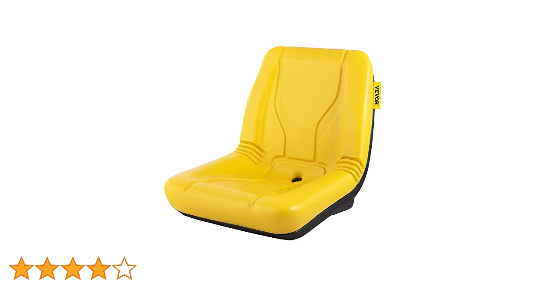 VEVOR Universele Trekkerstoel Vervanging - 2 Stuks, Zwart Vinyl, Centraal Afvoergat