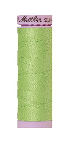 Hilo de algodón Mettler Silk-Finish 50 Weight sólido, 164 yd/150m, color Jade Lime miniatura 1