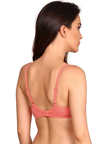 Image of Jockey 1245 Women's Under-Wired Padded Super Combed Cotton Elastane Stretch Medium Coverage Multiway Styling T-Shirt Bra with Detachable Straps