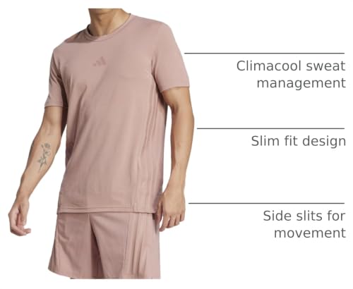 Adidas Men's Designed for Training 3-Stripes T-Shirt, Warm Clay, Large by adidas - Used condition - Image 4