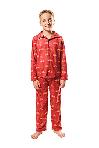 Image of Ultra Game Youth NBA Official 2-Piece Super Soft Button Down Pajamas Set