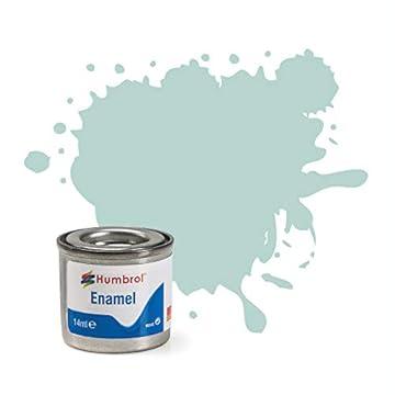Humbrol Model Paint - AA0727 No 65 Aircraft Blue - Matt - Tinlet No 1 (14ml), Enamel Paints for Models, Plastic, Metal, Wood, Glass, Ceramics and More, Enamel Touch Up Paint - Hobby Paint for Craft