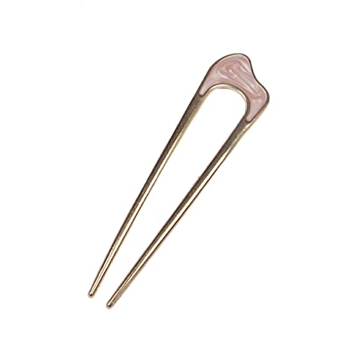 CLSSLVVBN Fasce a forma di U Multicolor Semplicità Modellazione Styling Ins Forcella da donna Leggera Bastone per capelli da sposa quotidiano degli adolescenti, Rosa/Curva