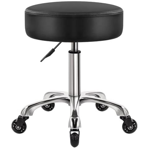 WKWKER Heavy Duty Swivel Stool with Wheels Cover
