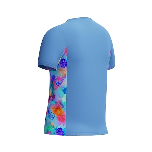 Image of Speedo Girls' Uv Swim Shirt Short Sleeve Printed Rashguard