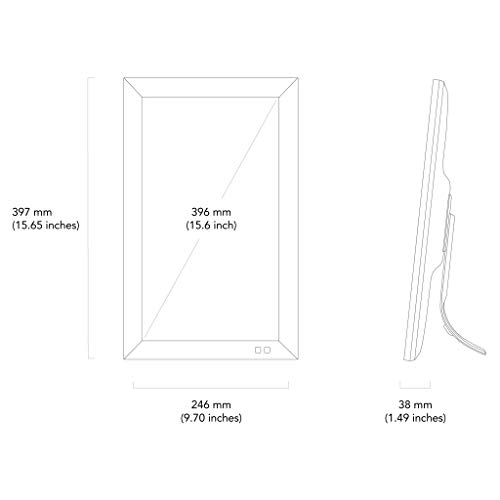 NIX 15 Inch Digital Picture Frame - Portrait or Landscape Stand, Full HD Resolution, Auto-Rotate, Remote Control - Mix Photos and Videos in The Same Slideshow