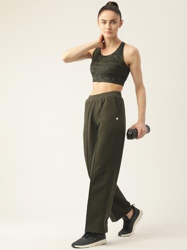 Image of Women Cotton Fleece Solid Track Pant